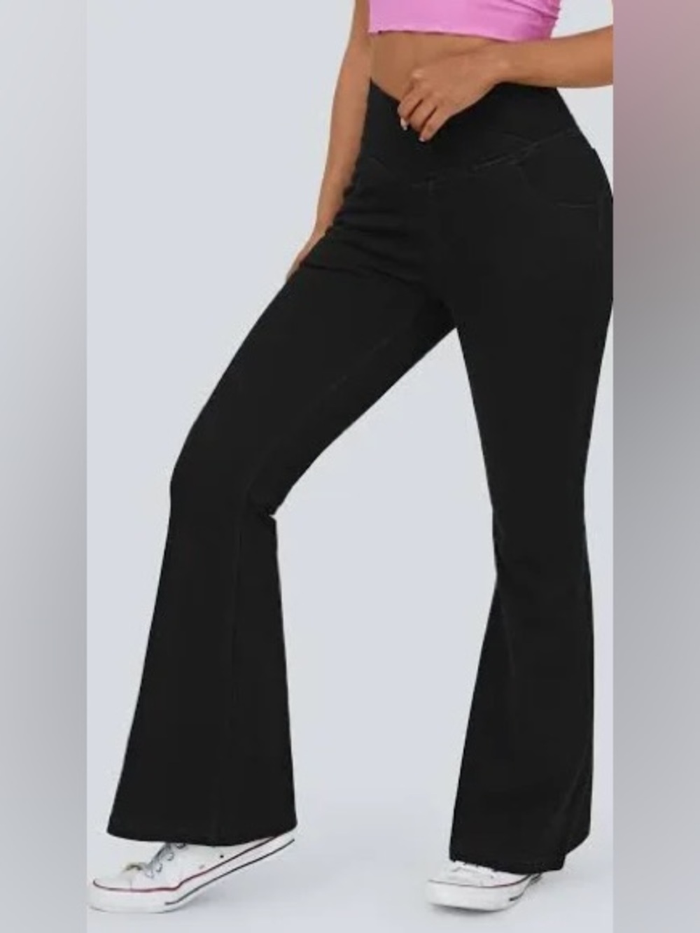 Halara Flex™ High Waisted Crossover Pocket Washed Casual Jeans